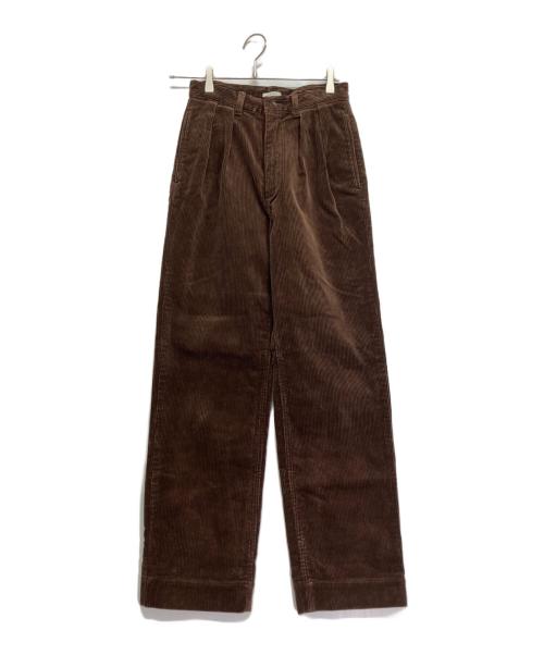 leno（リノ）LENO (リノ) CORDUROY TROUSERS ブラウン サイズ:1の古着・服飾アイテム