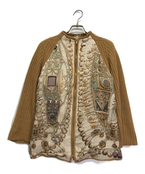 HERMES（エルメス）HERMES (エルメス) アンサンブルニットジャケット ブラウン サイズ:ーの古着・服飾アイテム