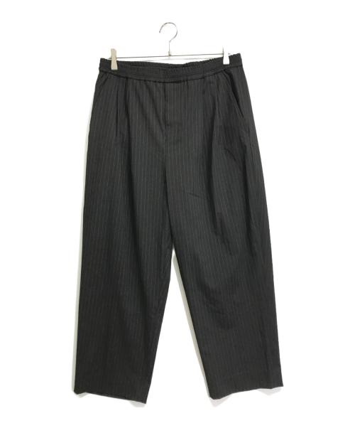 19SO（ナインティーンエスオー）19SO (ナインティーンエスオー) easy wide stripe slacks ブラック サイズ:Lの古着・服飾アイテム