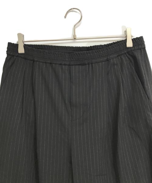 19SO（ナインティーンエスオー）19SO (ナインティーンエスオー) easy wide stripe slacks ブラック サイズ:Lの古着・服飾アイテム