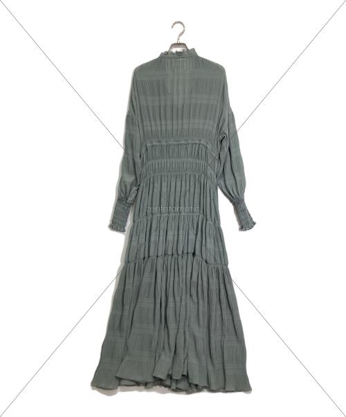 Ameri（アメリ）AMERI (アメリ) SHIRRING PLEATS DRESS ブルー サイズ:Mの古着・服飾アイテム