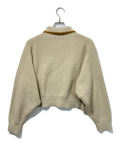 FRED PERRY（フレッドペリー）FRED PERRY (フレッドペリー) クロップドニットカーディガン ベージュ サイズ:US 6の古着・服飾アイテム