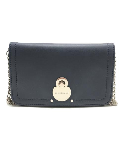LONGCHAMP（ロンシャン）LONGCHAMP (ロンシャン) チェーンウォレット ネイビーの古着・服飾アイテム