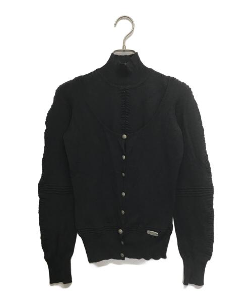 VERSACE（ヴェルサーチェ）VERSACE (ヴェルサーチェ) アンサンブルカーディガン ブラック サイズ:XSの古着・服飾アイテム