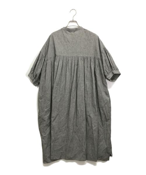 オオカミとフクロウ（オオカミトフクロウ）オオカミとフクロウ (オオカミトフクロウ) リネン混シャツワンピース グレー サイズ:記載なしの古着・服飾アイテム