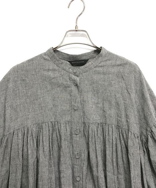 オオカミとフクロウ（オオカミトフクロウ）オオカミとフクロウ (オオカミトフクロウ) リネン混シャツワンピース グレー サイズ:記載なしの古着・服飾アイテム