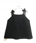PRADAプラダ）の古着「ビジュー付きノースリーブカットソー」｜ブラック