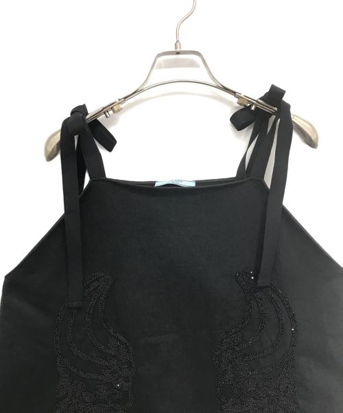 PRADA（プラダ）PRADA (プラダ) ビジュー付きノースリーブカットソー ブラック サイズ:３８の古着・服飾アイテム