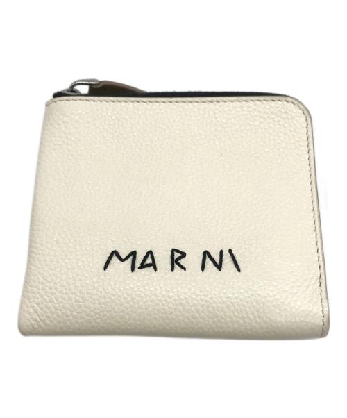 MARNI（マルニ）MARNI (マルニ) レザージップウォレット アイボリーの古着・服飾アイテム