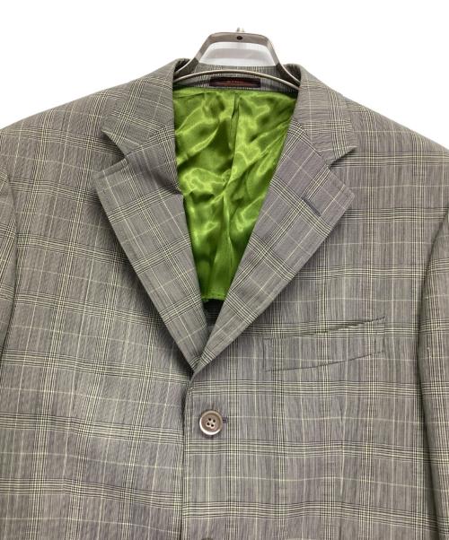 ETRO（エトロ）ETRO (エトロ) 3Bチェックテーラードジャケット ライトグレー サイズ:50の古着・服飾アイテム