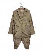 hussein chalayanフセインチャラヤン）の古着「デザインコート」｜ベージュ