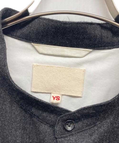 yokosakamoto（ヨウコサカモト）yokosakamoto (ヨウコサカモト) ノーカラーシャツ ブラック サイズ:Lの古着・服飾アイテム