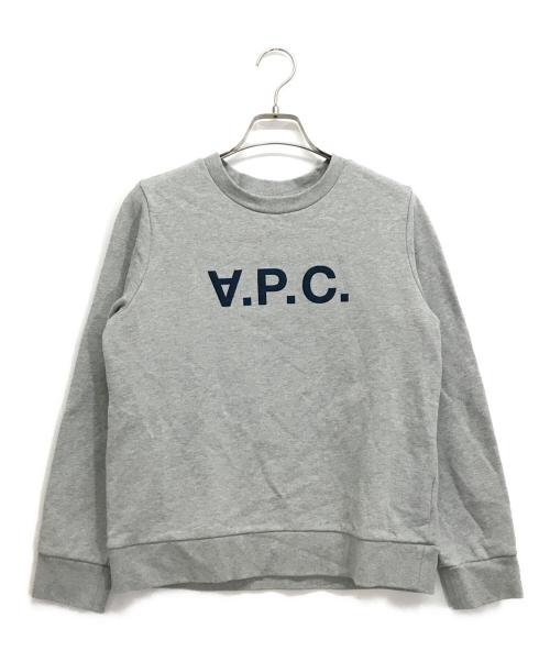 A.P.C.（アーペーセー）A.P.C. (アーペーセー) 反転ロゴスウェット グレー サイズ:Mの古着・服飾アイテム