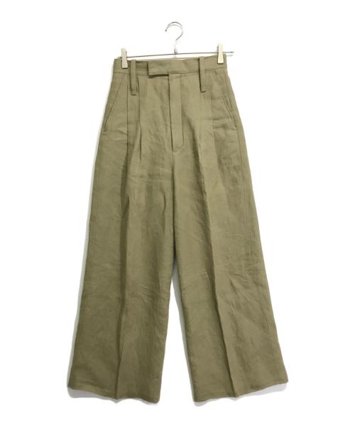 CELINE（セリーヌ）CELINE (セリーヌ) フィービーファイロ ・ リネンパンツ オリーブ サイズ:34 未使用品の古着・服飾アイテム