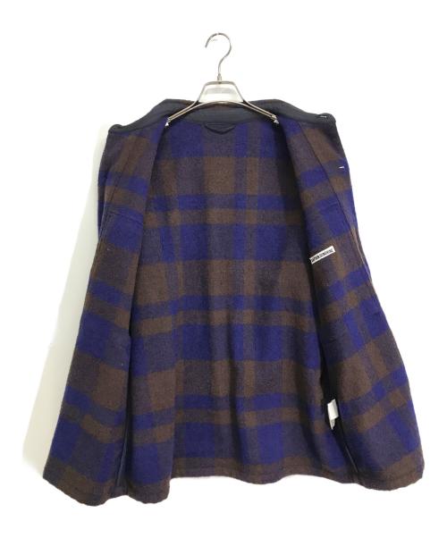 KAPTAIN SUNSHINE（キャプテンサンシャイン）KAPTAIN SUNSHINE (キャプテンサンシャイン) Mill Shirt Jacket ブラウン×ネイビー サイズ:40の古着・服飾アイテム