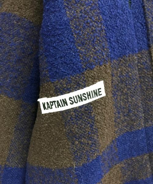 KAPTAIN SUNSHINE（キャプテンサンシャイン）KAPTAIN SUNSHINE (キャプテンサンシャイン) Mill Shirt Jacket ブラウン×ネイビー サイズ:40の古着・服飾アイテム