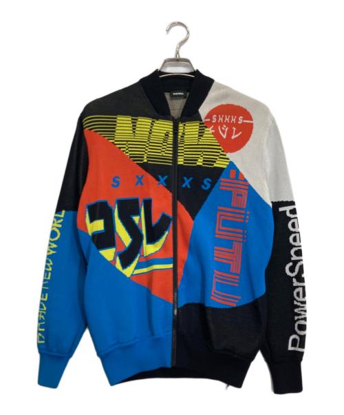 DIESEL（ディーゼル）DIESEL (ディーゼル) 総柄ブルゾン ブルー サイズ:Sの古着・服飾アイテム