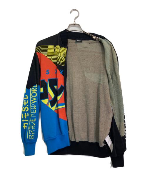 DIESEL（ディーゼル）DIESEL (ディーゼル) 総柄ブルゾン ブルー サイズ:Sの古着・服飾アイテム