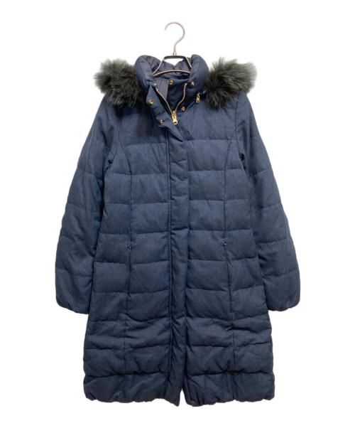 KUMIKYOKU（クミキョク）KUMIKYOKU (クミキョク) フォックスファー付きリバーシブルダウンコート ネイビー サイズ:2の古着・服飾アイテム