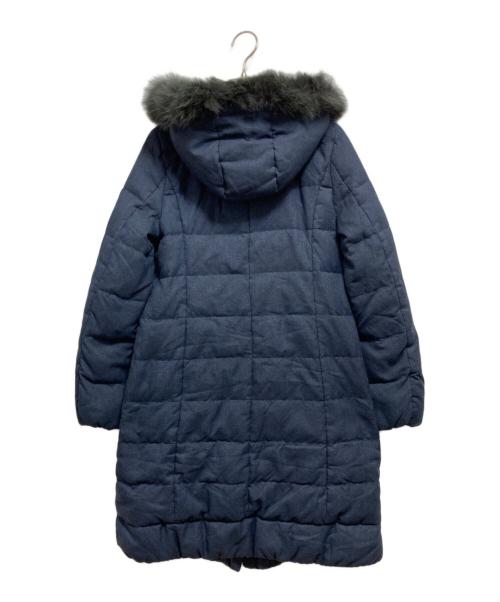 KUMIKYOKU（クミキョク）KUMIKYOKU (クミキョク) フォックスファー付きリバーシブルダウンコート ネイビー サイズ:2の古着・服飾アイテム