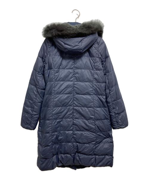 KUMIKYOKU（クミキョク）KUMIKYOKU (クミキョク) フォックスファー付きリバーシブルダウンコート ネイビー サイズ:2の古着・服飾アイテム