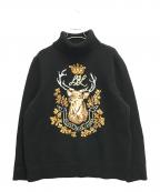 LAUREN RALPH LAURENローレンラルフローレン）の古着「デザインニット」｜ブラック