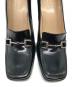 中古・古着 GUCCI (グッチ) スクエアトゥーホースビットパンプス ブラック サイズ:36.5：8000円