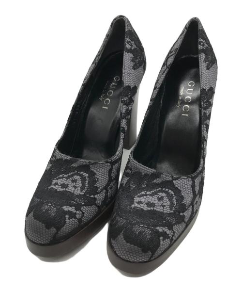 GUCCI（グッチ）GUCCI (グッチ) ハイヒールパンプス ブラック サイズ:36.5の古着・服飾アイテム