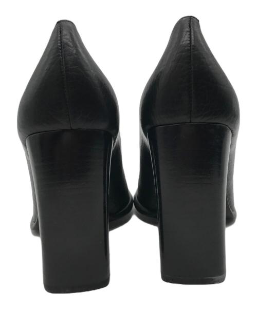 GUCCI（グッチ）GUCCI (グッチ) スクエアトゥービットパンプス ブラック サイズ:36　1/2の古着・服飾アイテム