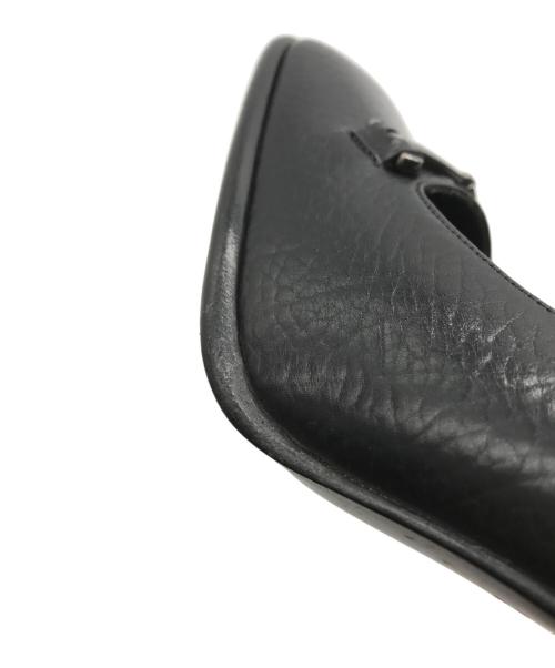 GUCCI（グッチ）GUCCI (グッチ) スクエアトゥービットパンプス ブラック サイズ:36　1/2の古着・服飾アイテム