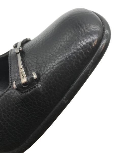 GUCCI（グッチ）GUCCI (グッチ) スクエアトゥービットパンプス ブラック サイズ:36　1/2の古着・服飾アイテム