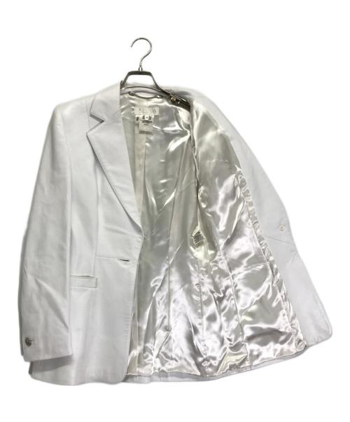 ESCADA（エスカーダ）ESCADA (エスカーダ) レザージャケット ホワイト サイズ:Mの古着・服飾アイテム
