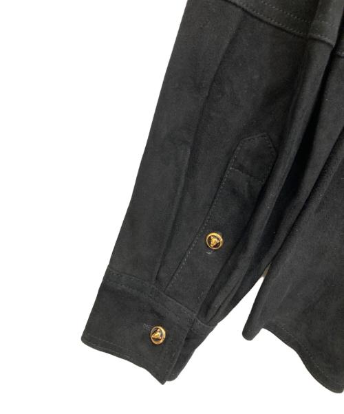 ESCADA（エスカーダ）ESCADA (エスカーダ) スウェードシャツ ブラック サイズ:36の古着・服飾アイテム