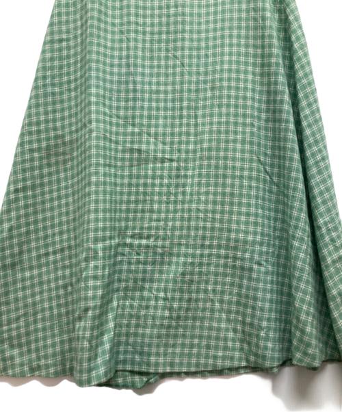 Ron Herman（ロンハーマン）Ron Herman (ロンハーマン) チェック ロングスカート グリーン サイズ:Sの古着・服飾アイテム