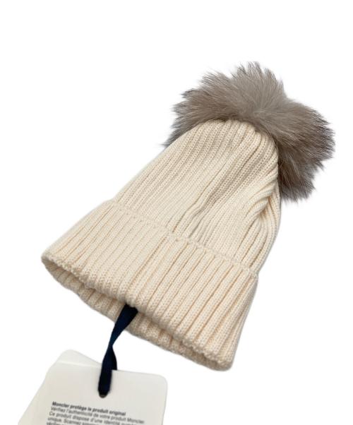 MONCLER（モンクレール）MONCLER (モンクレール) ニットキャップ ホワイト サイズ:Sの古着・服飾アイテム