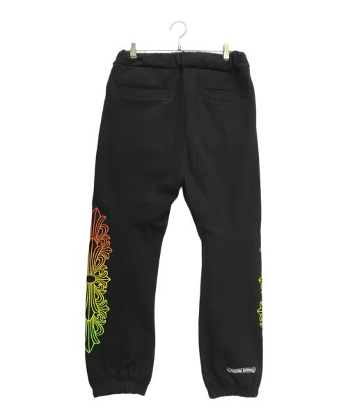 CHROME HEARTS（クロムハーツ）CHROME HEARTS (クロムハーツ) グラデーションクロス サークルロゴスウェットパンツ ブラック サイズ:Sの古着・服飾アイテム