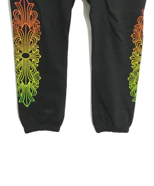 CHROME HEARTS（クロムハーツ）CHROME HEARTS (クロムハーツ) グラデーションクロス サークルロゴスウェットパンツ ブラック サイズ:Sの古着・服飾アイテム