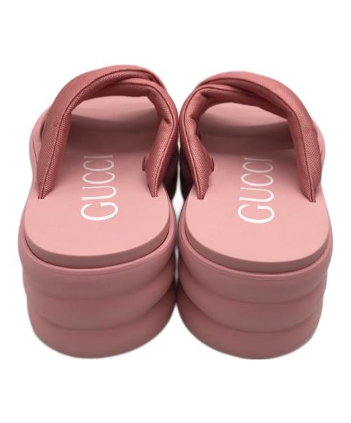 GUCCI（グッチ）GUCCI (グッチ) パテットGGプラットフォームサンダル ピンク サイズ:37の古着・服飾アイテム