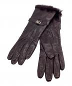 FENDIフェンディ）の古着「レザーグローブ」｜ブラウン