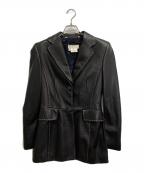 ESCADAエスカーダ）の古着「レザージャケット」｜ブラック