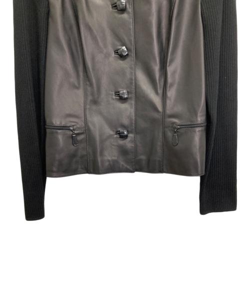ESCADA（エスカーダ）ESCADA (エスカーダ) レザージャケット ブラック サイズ:40の古着・服飾アイテム