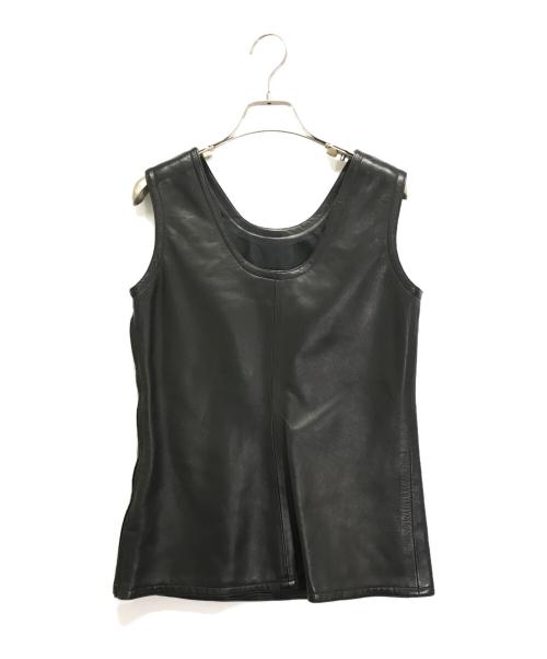 Yves Saint Laurent（イヴサンローラン）Yves Saint Laurent (イヴサンローラン) ノースリーブブラウス ブラック サイズ:36の古着・服飾アイテム