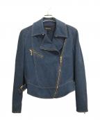 ESCADAエスカーダ）の古着「デニムライダースジャケット」｜ブルー