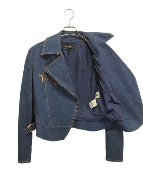 ESCADA（エスカーダ）ESCADA (エスカーダ) デニムライダースジャケット ブルー サイズ:38の古着・服飾アイテム