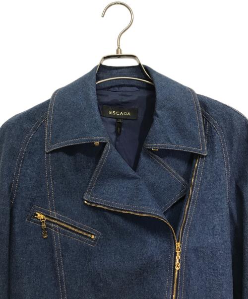 ESCADA（エスカーダ）ESCADA (エスカーダ) デニムライダースジャケット ブルー サイズ:38の古着・服飾アイテム