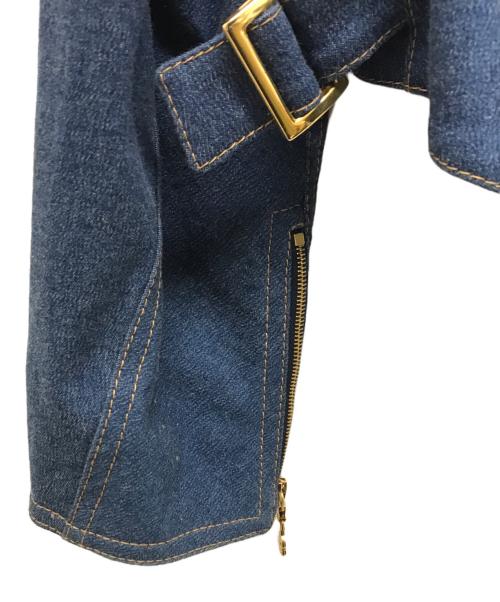 ESCADA（エスカーダ）ESCADA (エスカーダ) デニムライダースジャケット ブルー サイズ:38の古着・服飾アイテム