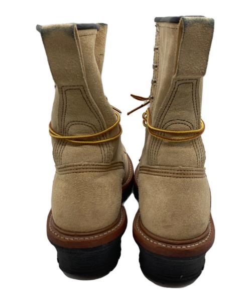 RED WING（レッドウィング）RED WING (レッドウィング) スチールトゥスエードレースアップロガーブーツ ベージュ サイズ:26の古着・服飾アイテム