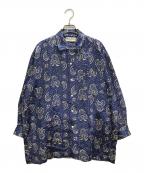 ROBE DE CHAMBRE COMME DES GARCONSローブドシャンブル コムデギャルソン）の古着「サテンレーヨンシャツ」｜ブルー