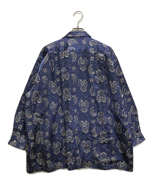 ROBE DE CHAMBRE COMME DES GARCONS（ローブドシャンブル コムデギャルソン）ROBE DE CHAMBRE COMME DES GARCONS (ローブドシャンブル コムデギャルソン) サテンレーヨンシャツ ブルー サイズ:記載なしの古着・服飾アイテム