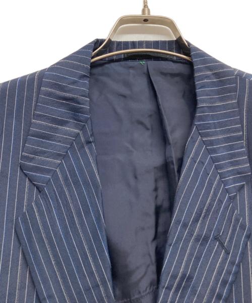COMME des GARCONS HOMME PLUS（コムデギャルソンオムプリュス）COMME des GARCONS HOMME PLUS (コムデギャルソンオムプリュス) トリアセテートストライプテーラードジャケット ネイビー サイズ:Sの古着・服飾アイテム